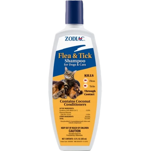 Elegant Zodiac Flea Tick Shampoo 12 oz. Fine