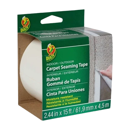 Original Design Duck Brand Indoor Outdoor White Carpet Steaming Tape 2.44 in. x 15 ft. Soft