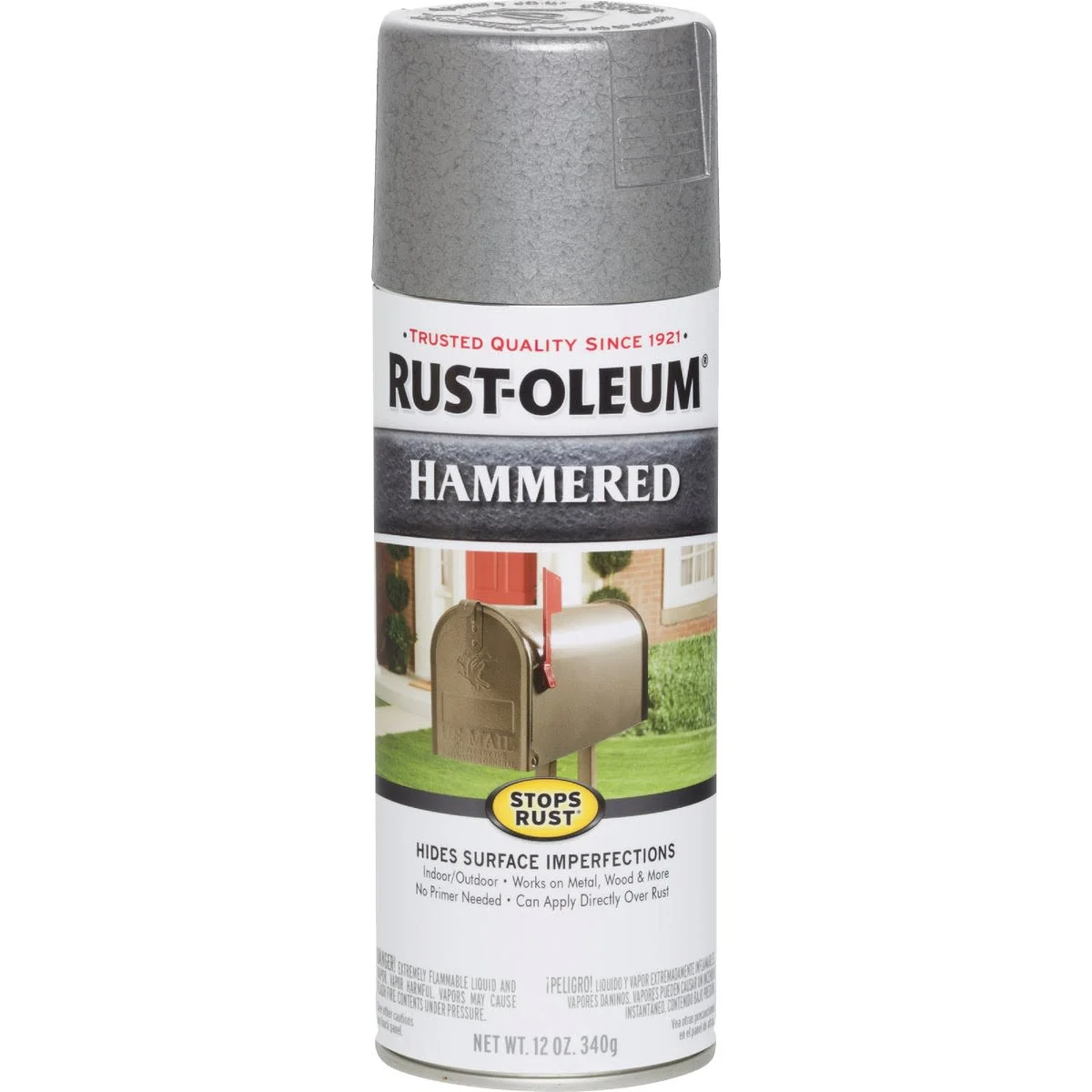 Practical Rust-Oleum Silver Metallic Hammered Finish Spray Paint 12 oz. Expertly Made