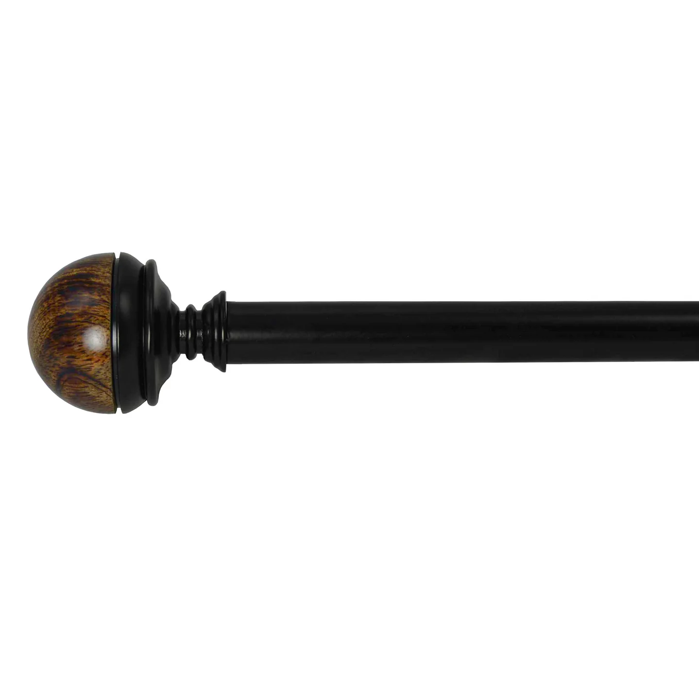 Natural Versailles Black Exotique Ridges Rod 72-144 in. Exclusive