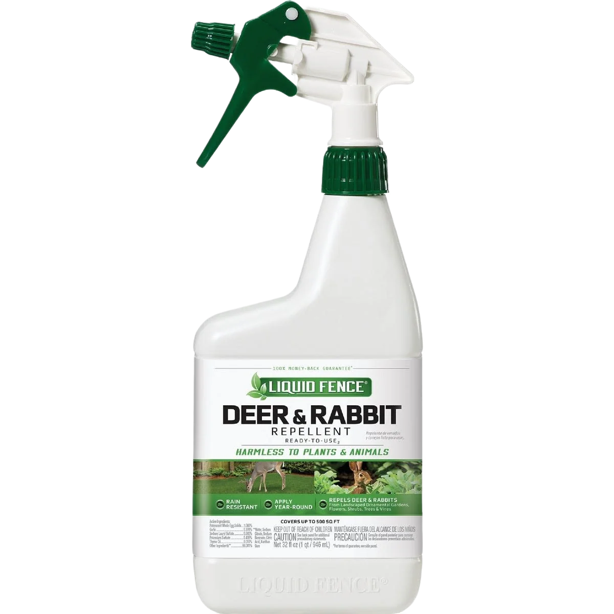 Smooth Liquid Fence Deer Rabbit Repellent Spray 32 oz. Premium Material