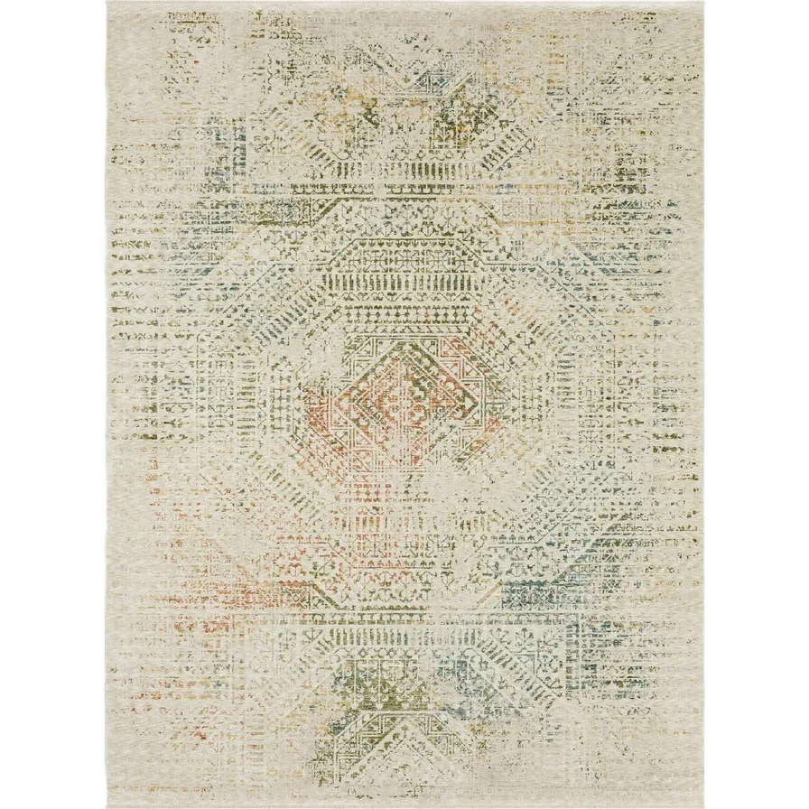 Secure Karastan Memento Pathways Ivory Rug 5' x 7'6 Functional