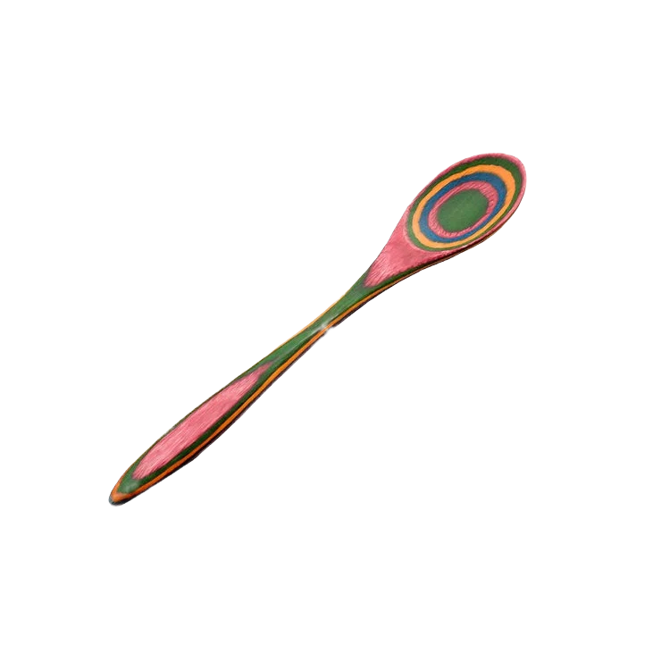 Enhanced Island Bamboo Pakka Wood Rainbow Mini Spoon Selected