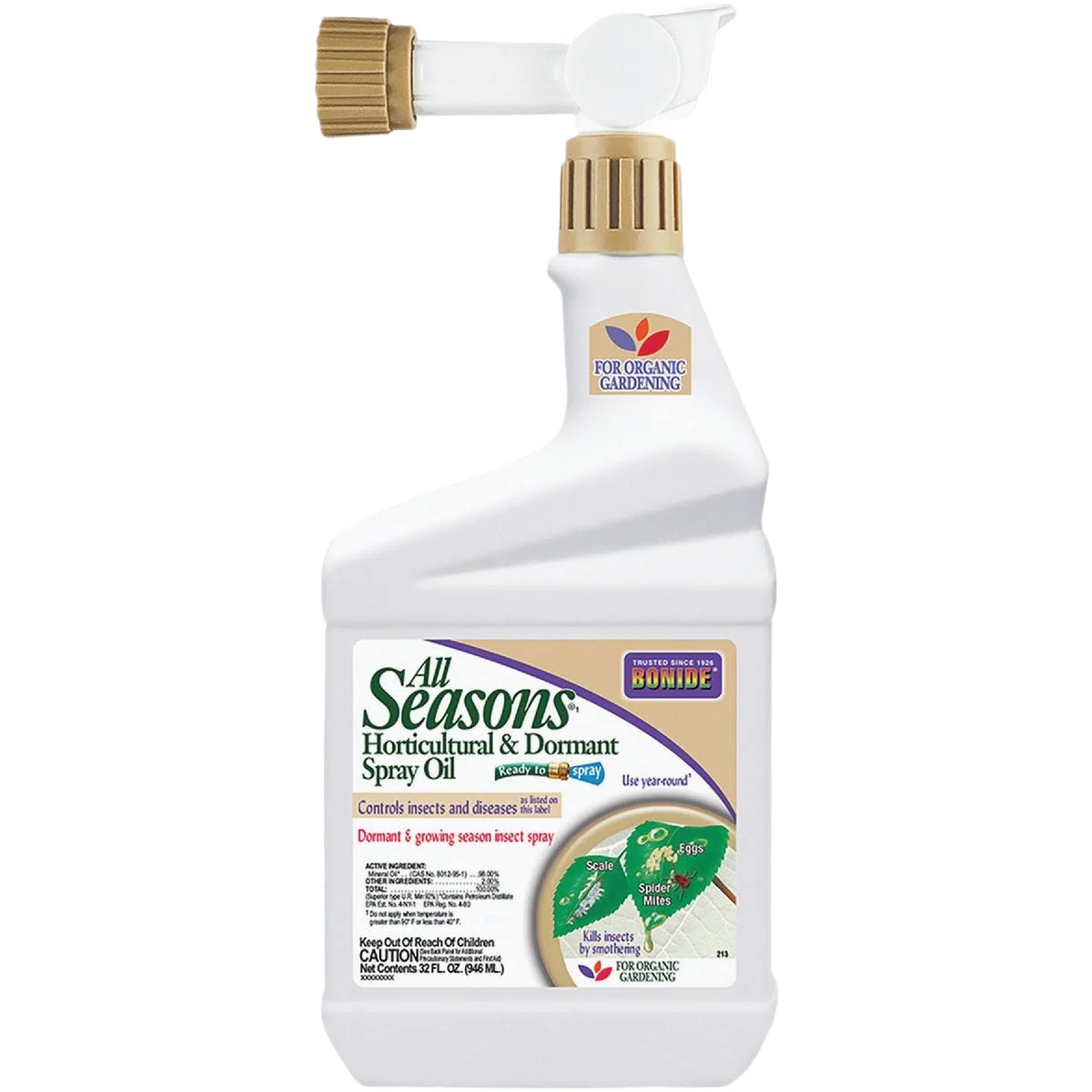 High-Grade Bonide All Seasons Dormant Horticultural Oil Spray Hose End 32 oz. Organic