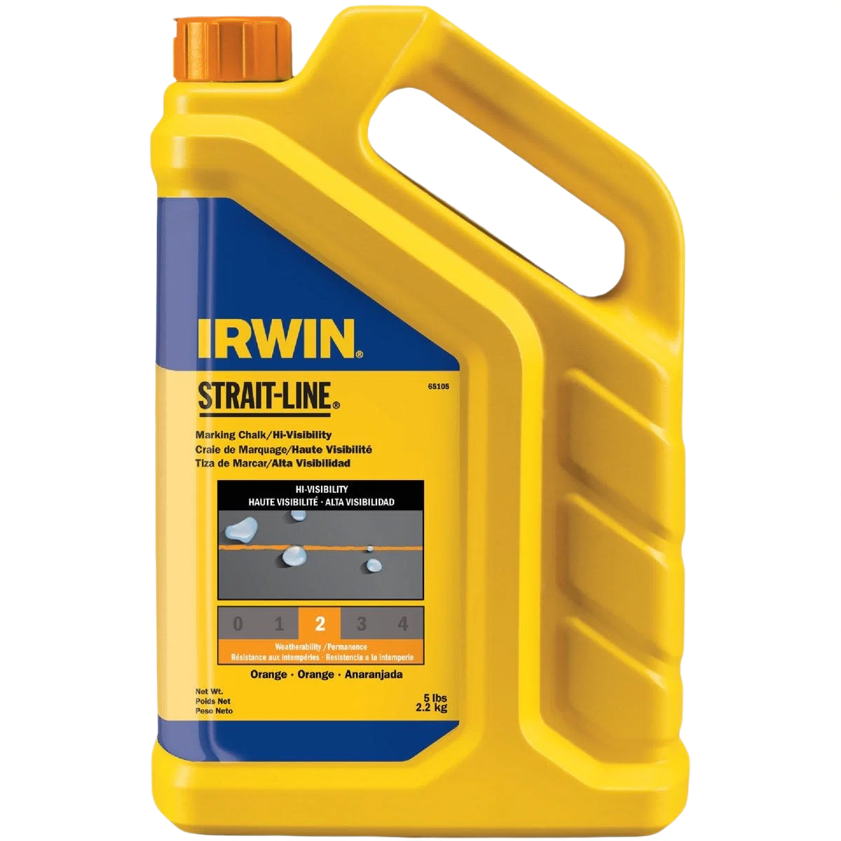 Prestigious Irwin Strait-Line Orange Hi-Visibility Chalk Line Chalk 5 lb. Refined