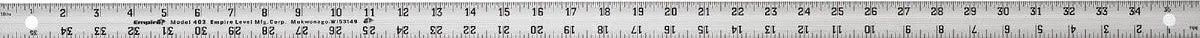 Selected Empire Straight Edge Ruler Traditional