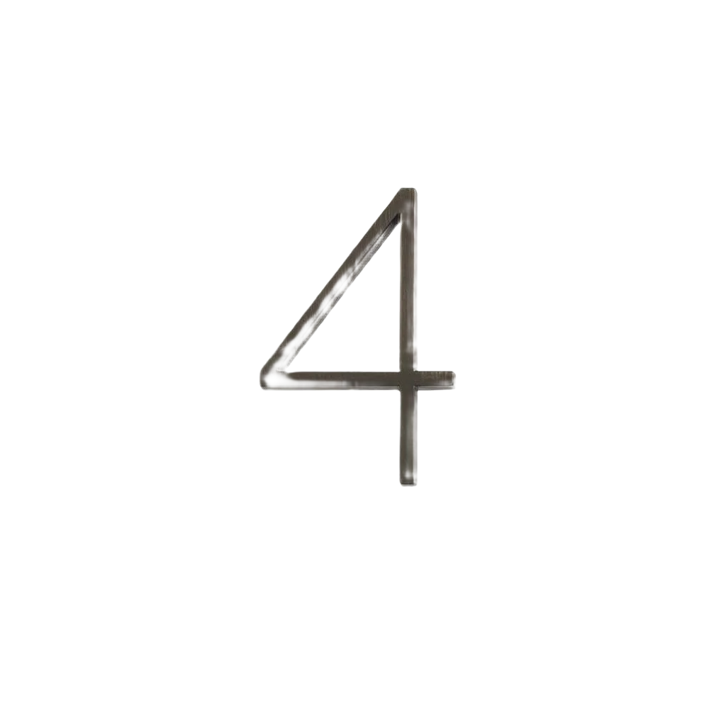User-Friendly Hillman Distinctions 5-In. Floating Mount Bronze House Number 4 Excellent