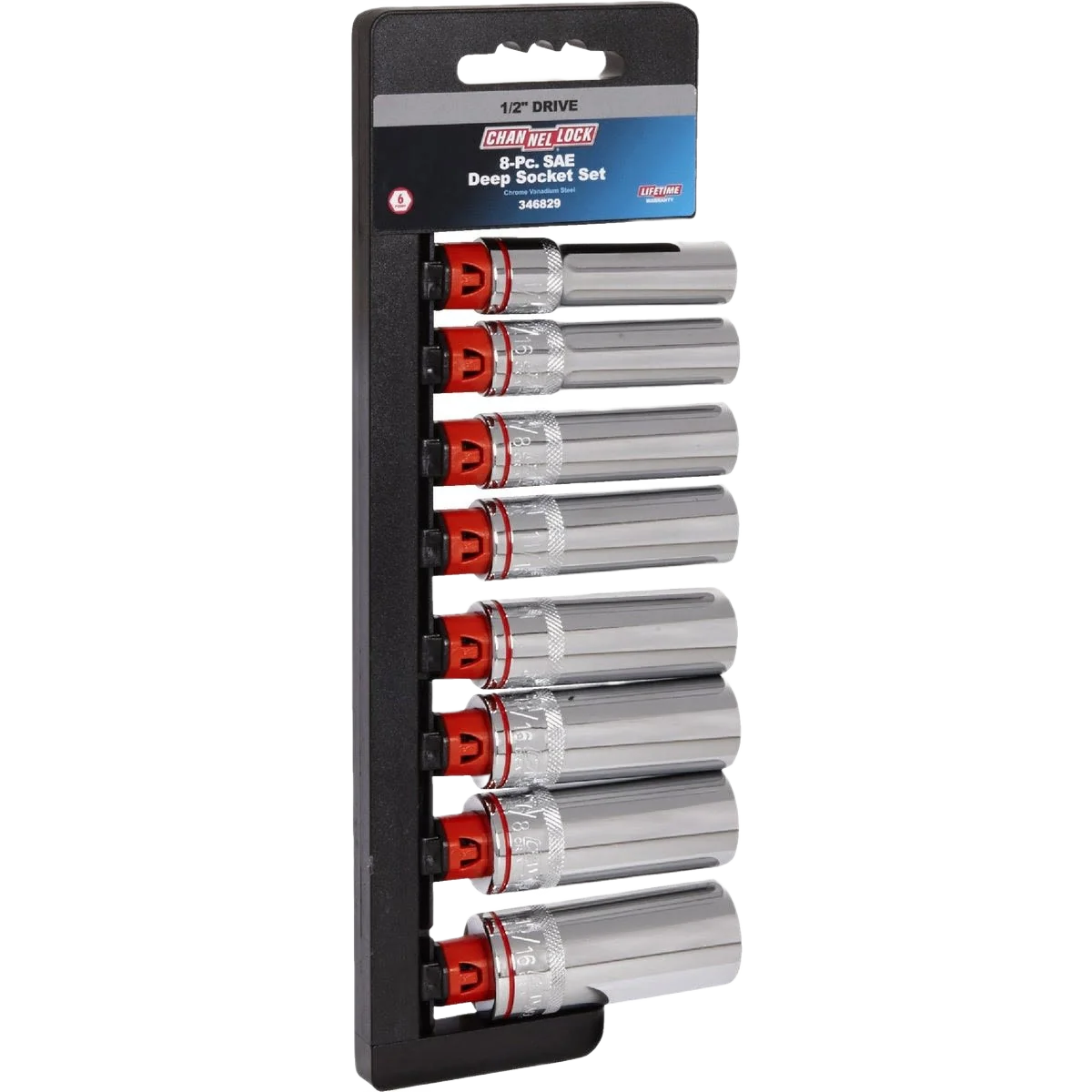 Durable Channellock 1 2 in. Drive 6-Point Deep Standard Socket Set 8-Piece Sophisticated