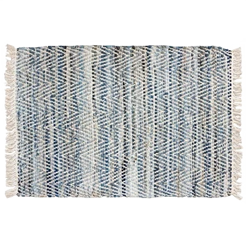 Selected Michaelian Home Hartford Blue Rag Rug 2 x 3 ft. Functional