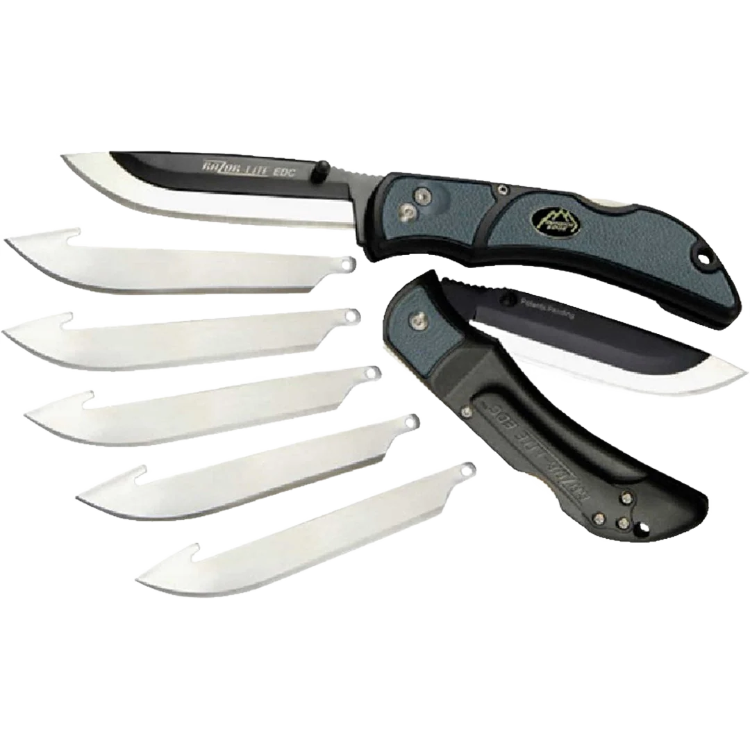 Fine Outdoor Edge Razor-Lite Replaceable Blade 3-1 2 In. Folding Knife GY Superior