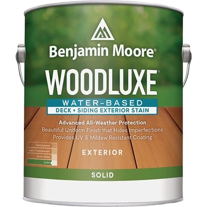 Benjamin Moore Woodluxe Water-Based White Solid Stain 5 gallon Breathable