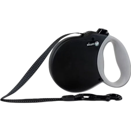 High-Quality Alcott Black 16' Retractable Leash for Dogs up to 110 lbs. Casual