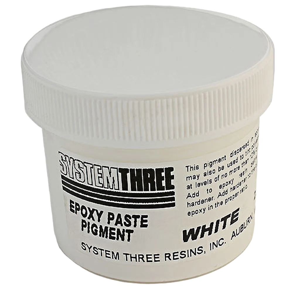 Solid System Three White Epoxy Paste Pigment 2 oz. Expertly Made