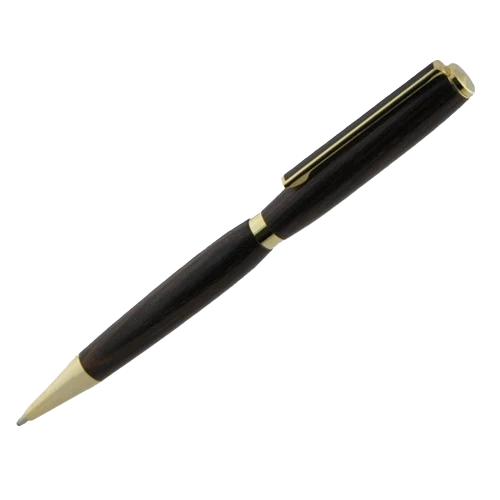 Contemporary Berea Hardwoods 7mm Gold Twist Ball Point Pen Kit Reusable