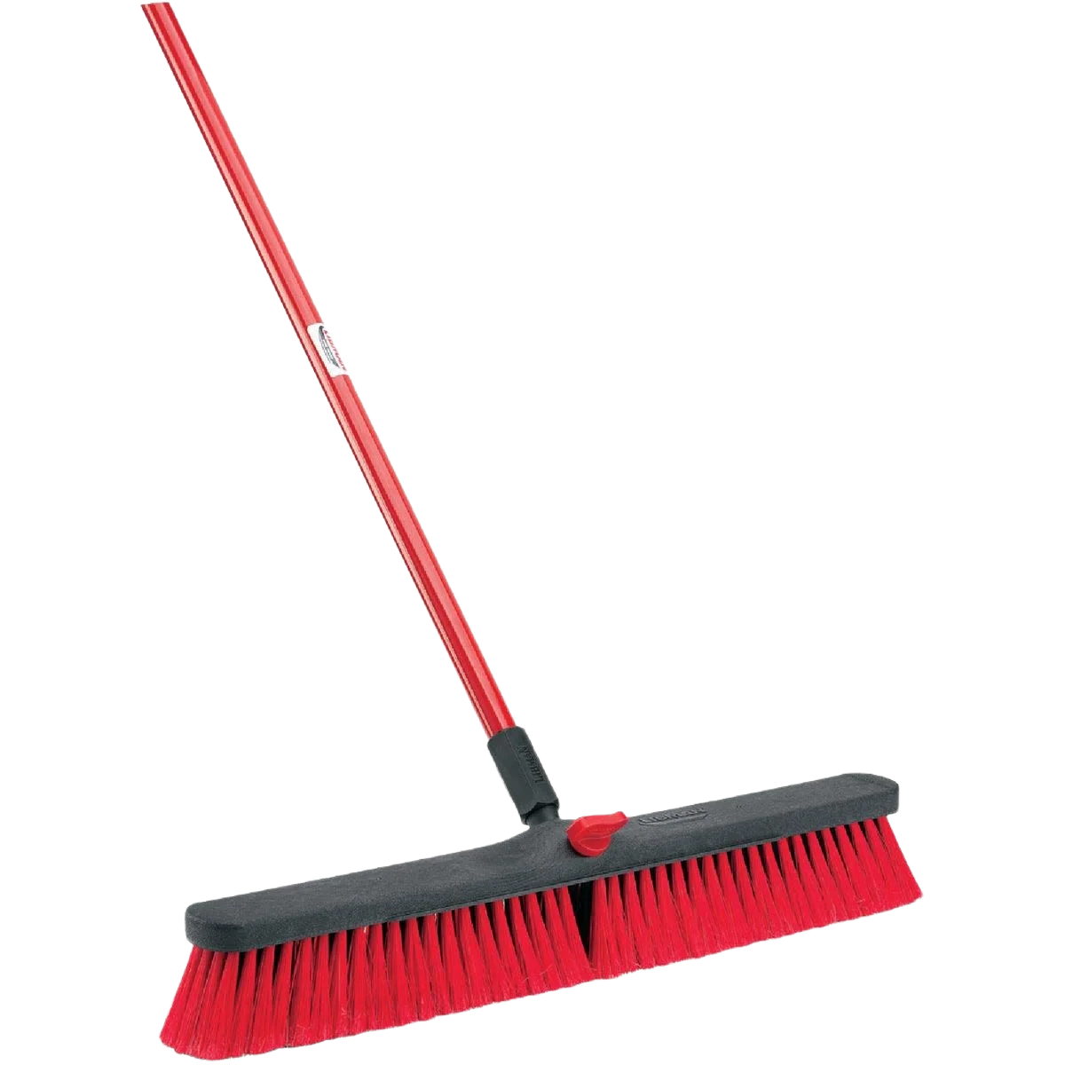 Official Libman Steel Handle Multi-Surface Medium Sweep Push Broom 64 in. Secure