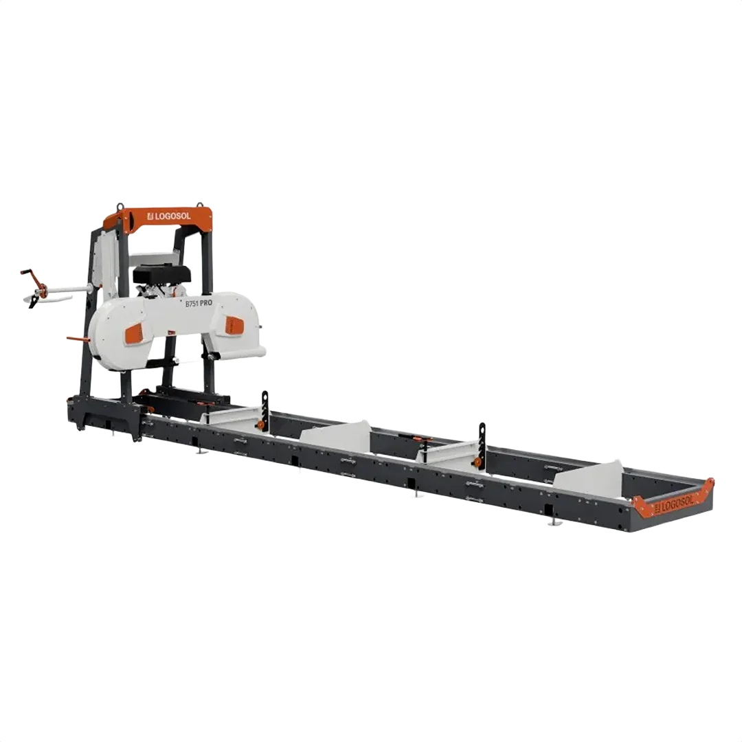 High-End LOGOSOL B751 PRO Band Sawmill w 18HP Gas Engine and Electric Start Functional