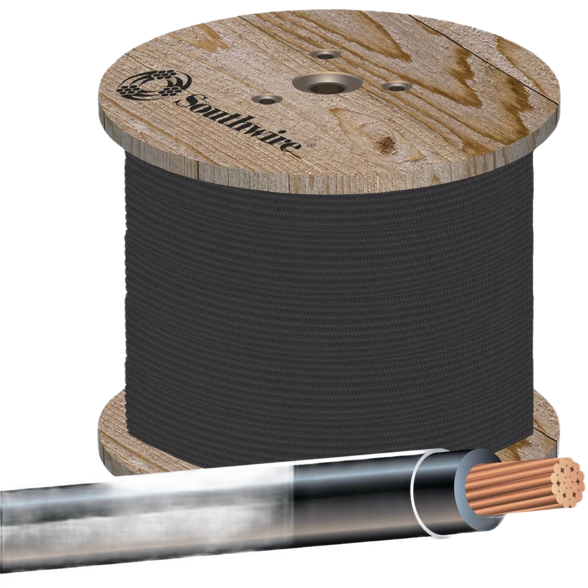 High-Performance Southwire 500 Foot Stranded Black 4 AWG Thhn Wire Original