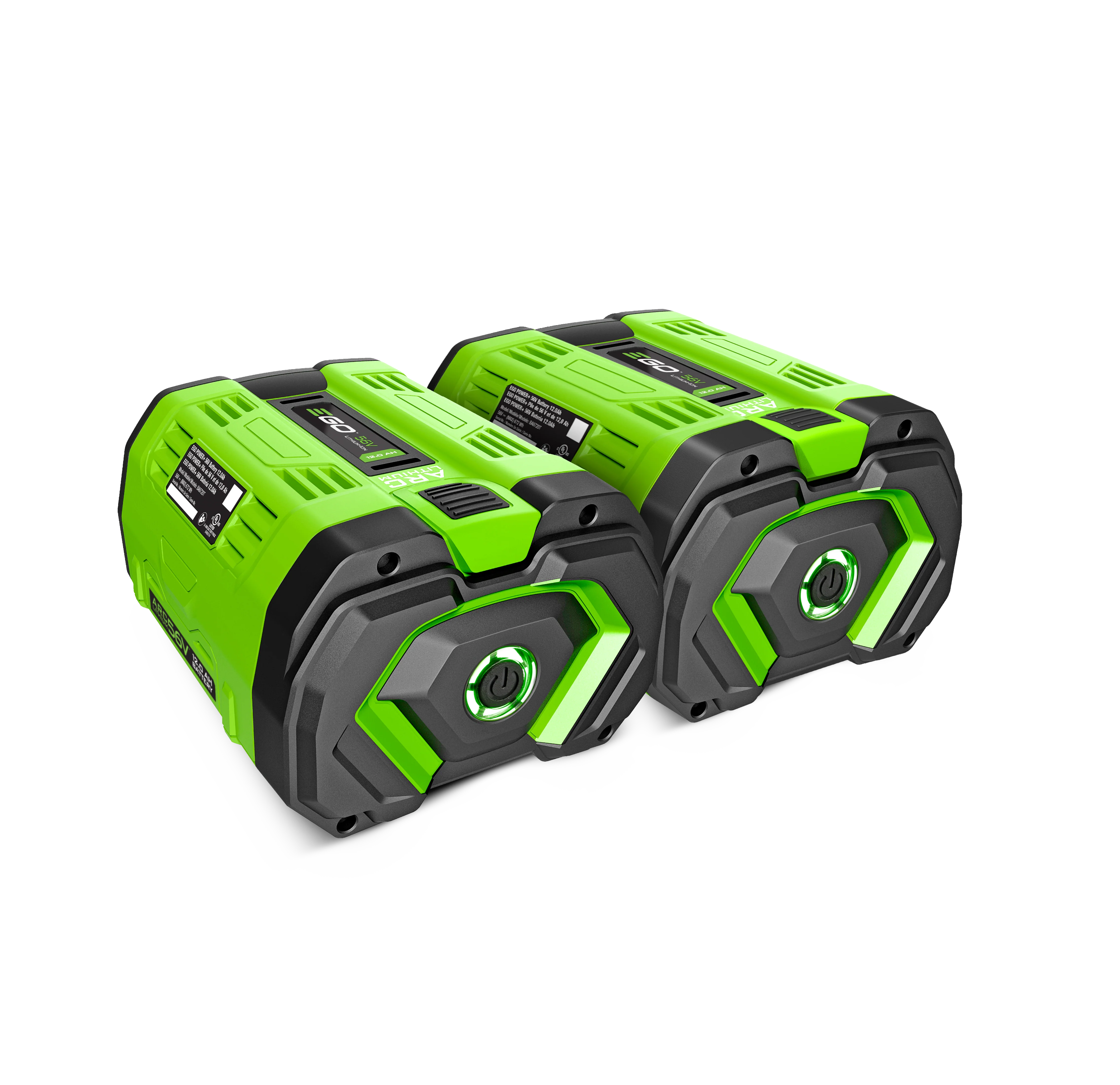 Reusable EGO Power 12.0Ah Battery with Fuel Gauge 2-Pack Efficient