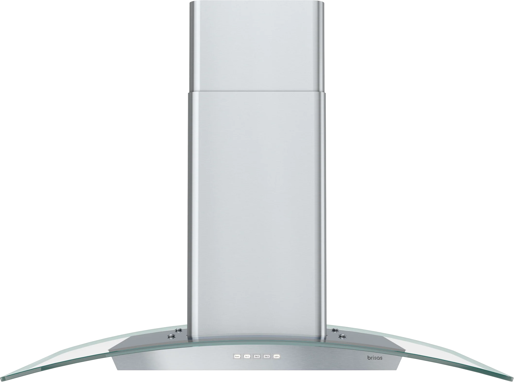 High-Quality Curved Glass Chimney Island Hood 36 600 CFM 3 Speed ACT Trendy