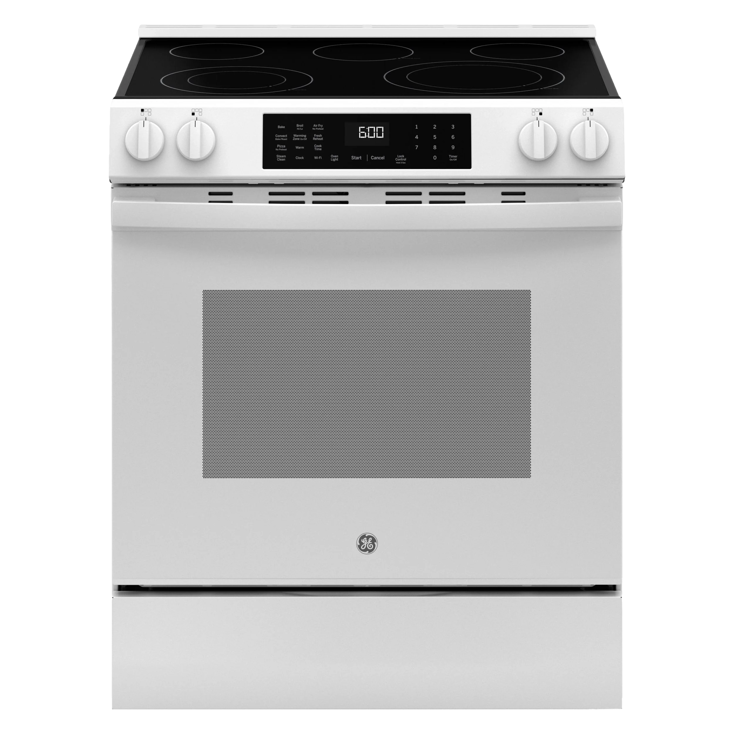 Comfortable GE® ENERGY STAR® 30 Slide-In Electric Convection Range with No Preheat Air Fry and EasyWash™ Oven Tray Functional