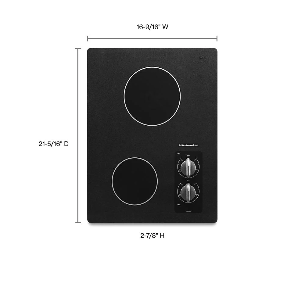 Sustainable 15 Electric Cooktop with 2 Radiant Elements Consistent