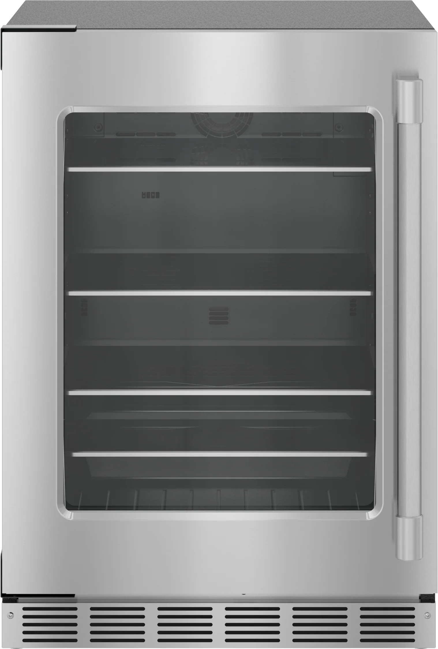 Carefully Designed dom® Under Counter Refrigerator with Glass Door 24'' Stainless Steel Left Hinge Expertly Made