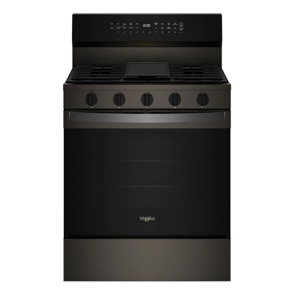 Original 30-inch Smart Gas Range with Air Cooking Technology No Preheat Air Fry Steam Self Clean and High Speed Preheat Selected