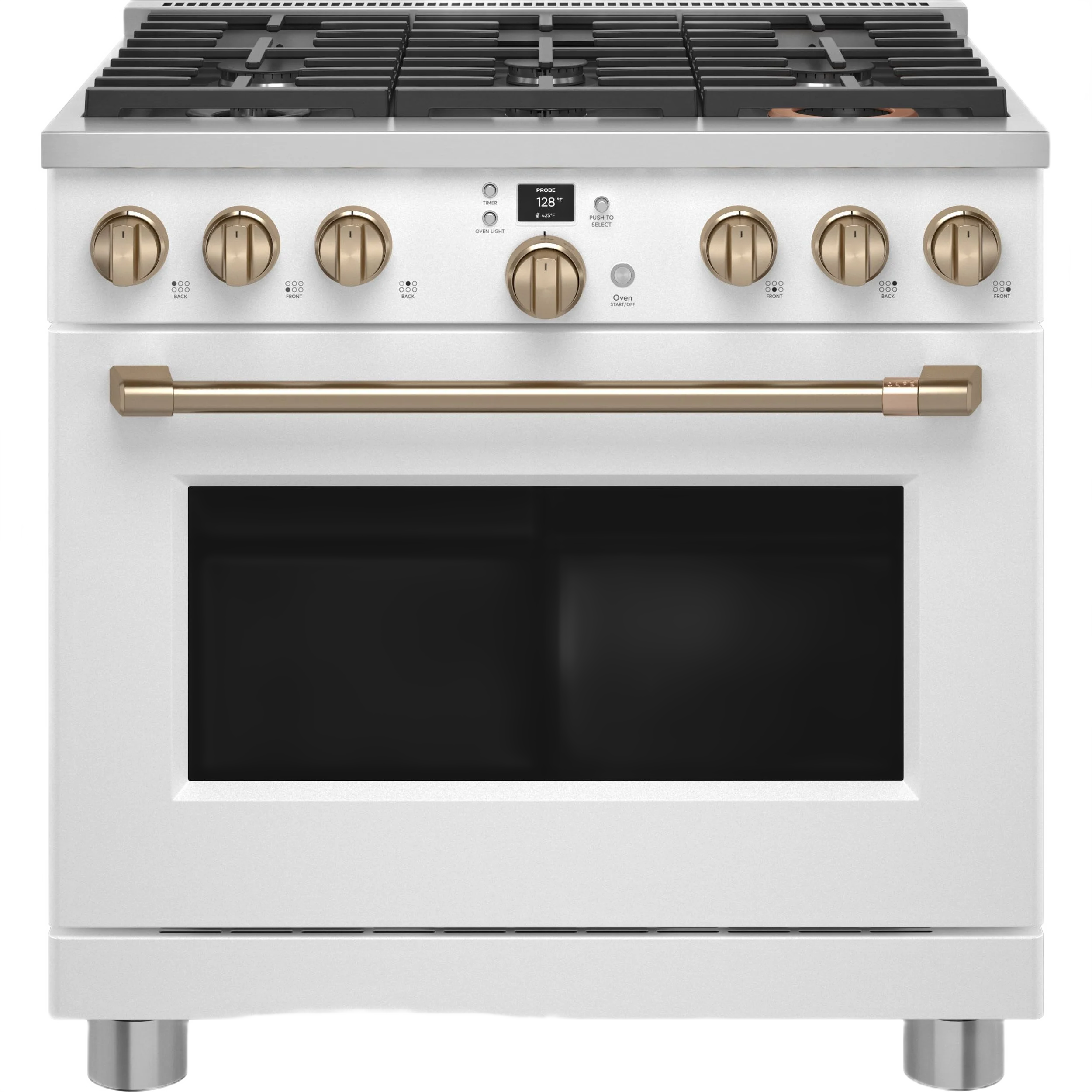 Comfortable CAFÉ™ 36 Smart Dual-Fuel Commercial-Style Range with 6 Burners Natural Gas Crafted