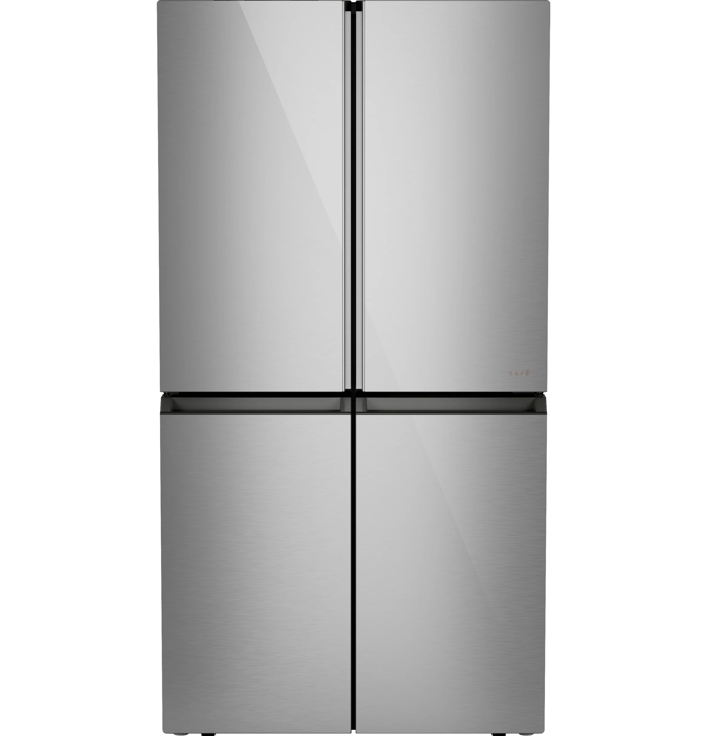 Breathable CAFÉ™ ENERGY STAR® 28.3 Cu. Ft. Smart Quad-Door Refrigerator in Platinum Glass with Dual-Dispense AutoFill Pitcher Selected