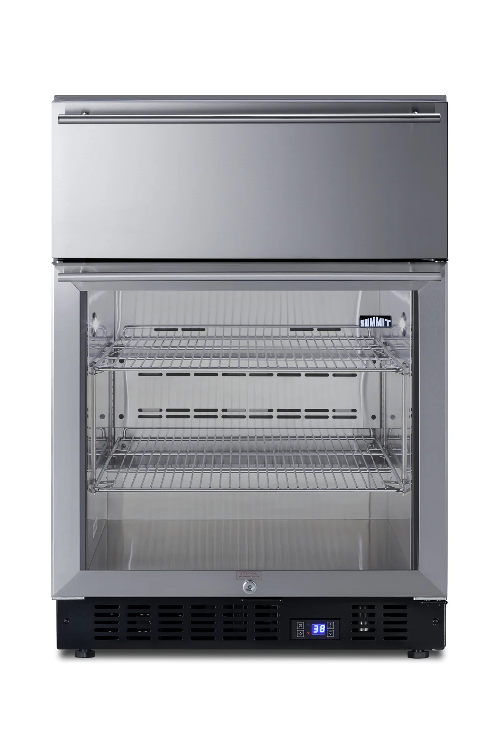 Superior 24 Wide Built-In Commercial Beverage Refrigerator With Top Drawer Fine