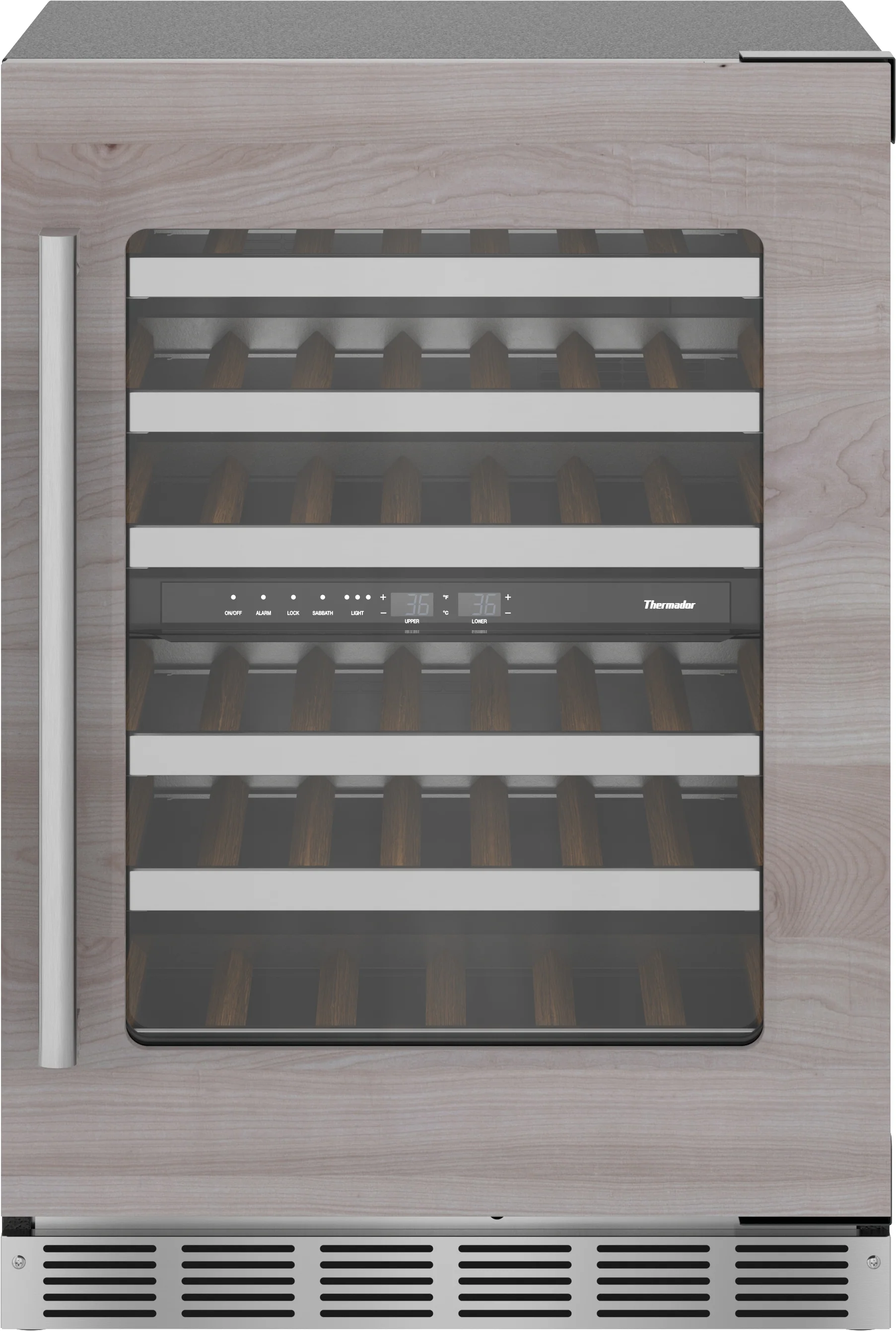 Lightweight dom® Under Counter Wine Cooler with Glass Door 24'' Panel Ready Right Hinge Carefully Designed