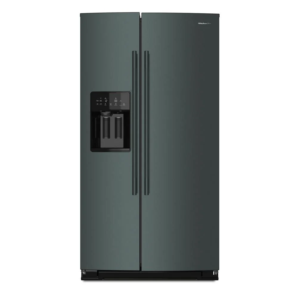 Prestigious 20.8 Cu. Ft. Counter-Depth Side-by-Side Refrigerator with Exterior Ice and Water Dispenser in Juniper High-Grade