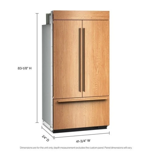 Top-Quality 24.2 Cu. Ft. 42 Built-In Panel-Ready French Door Bottom Mount Refrigerator with Platinum Interior Powerful