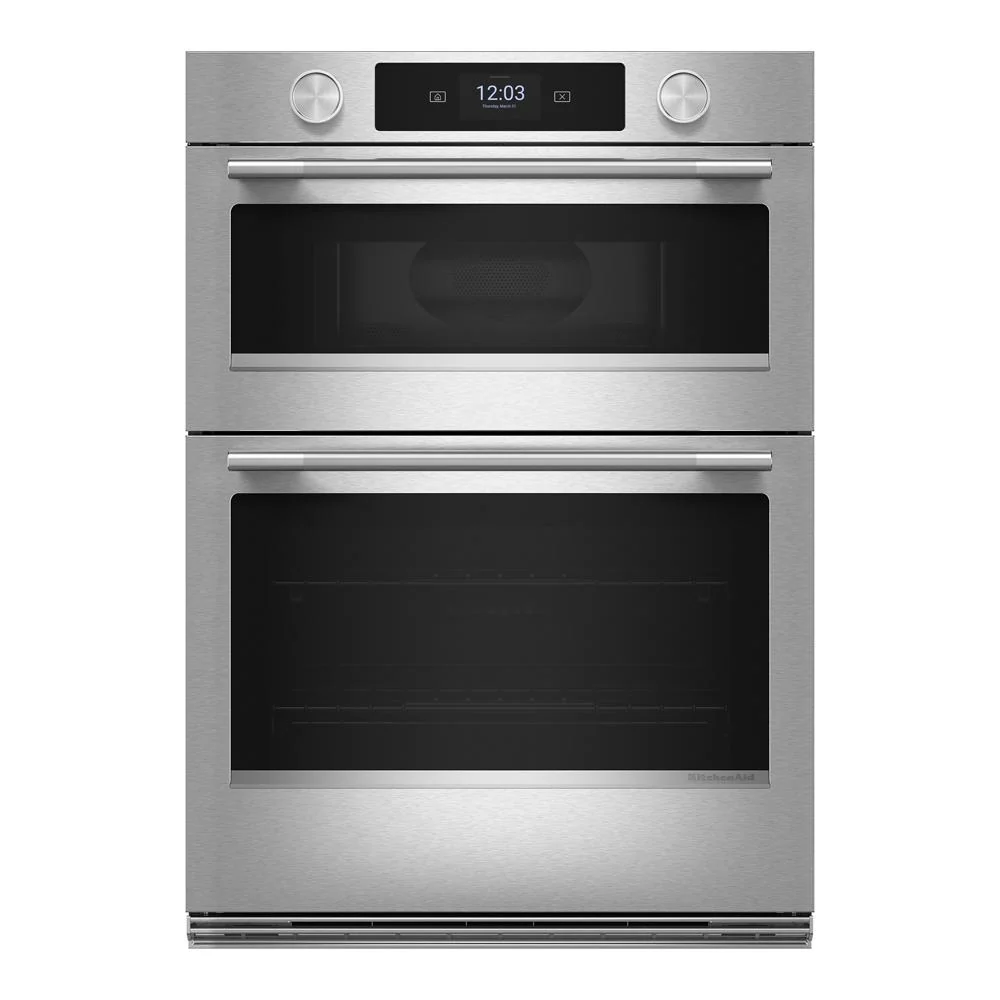 Outstanding 30-inch Smart Electric Combo Wall Oven with Intelligent Cooking Camera - PrintShield™ Finish Versatile