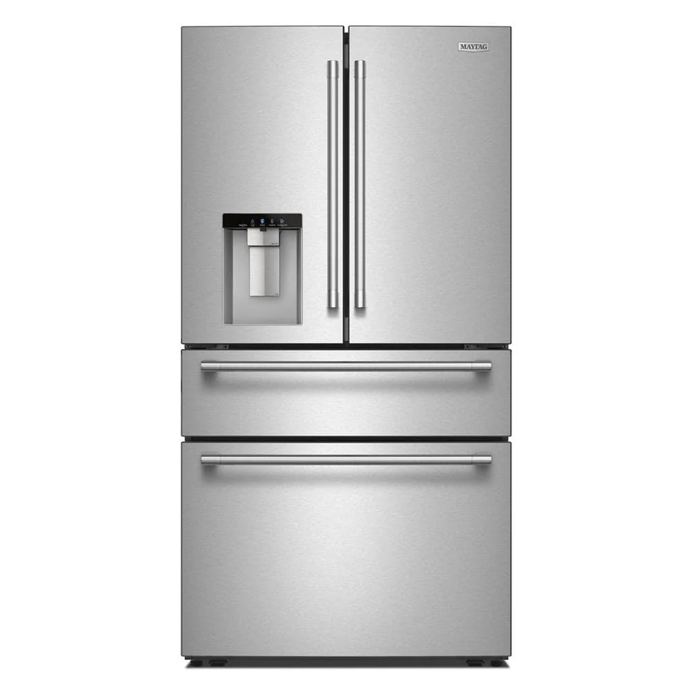 World-Class Maytag® 29 Cu. Ft. XL Capacity French Door Bottom Mount Refrigerator with In-Door-Ice® Dispensing System Versatile