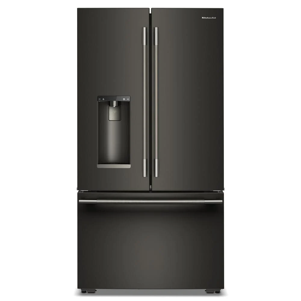 Official 23 Cu. Ft. 36-Inch Counter-Depth French Door Refrigerator with Intelligent Auto Fill in Black Ore Green