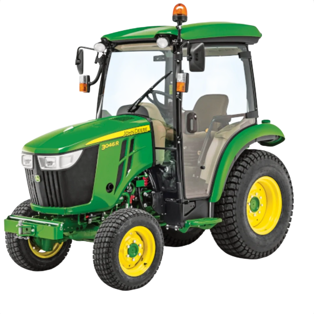 Secure John Deere 3046R Compact Tractor with ComfortGard Cab Lightweight