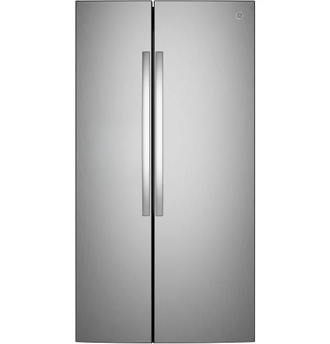 High-Performance GE® 24.2 Cu. Ft. Counter-Depth Side-By-Side Refrigerator with Internal Dispenser and In-Door Icemaker Outstanding