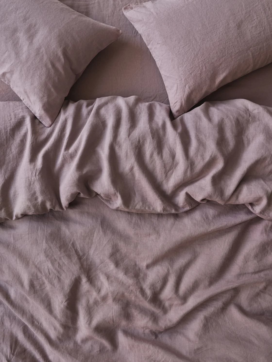 Genuine Elderberry Linen Duvet Cover Reusable