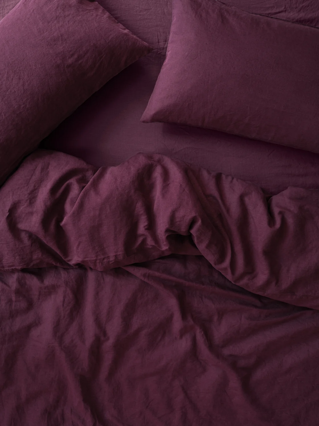 Fine Berry Linen Blend Duvet Cover Comfortable