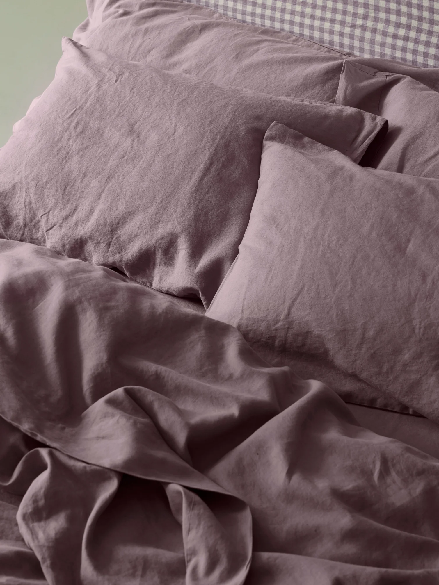 Prestigious Elderberry Linen Blend Pillowcases Pair Natural