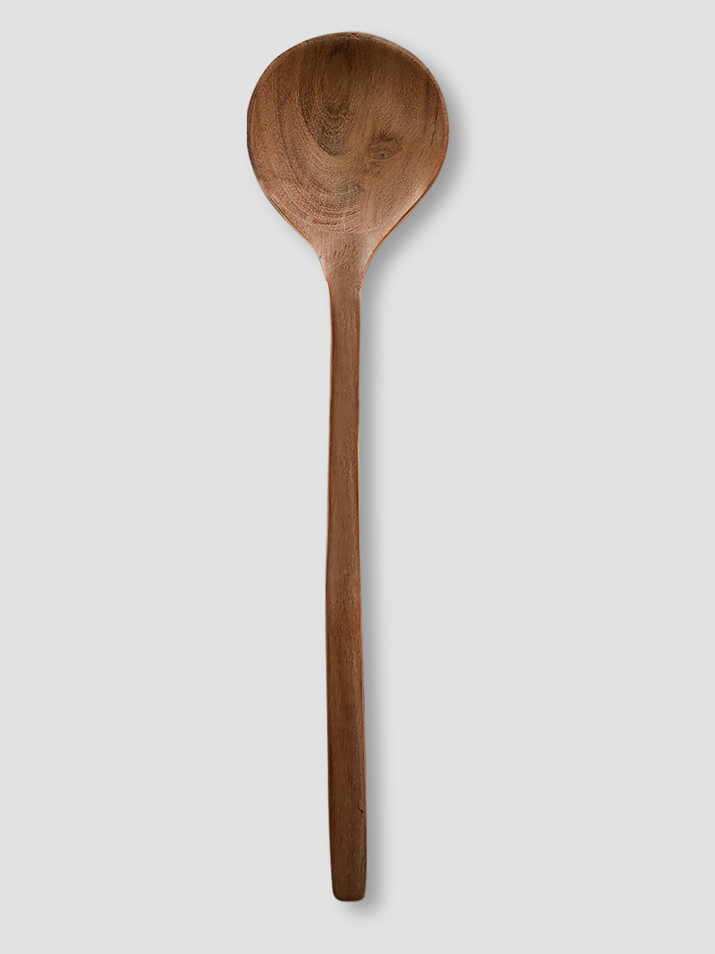 Green Natural Acacia Wood Round Spoon Efficient