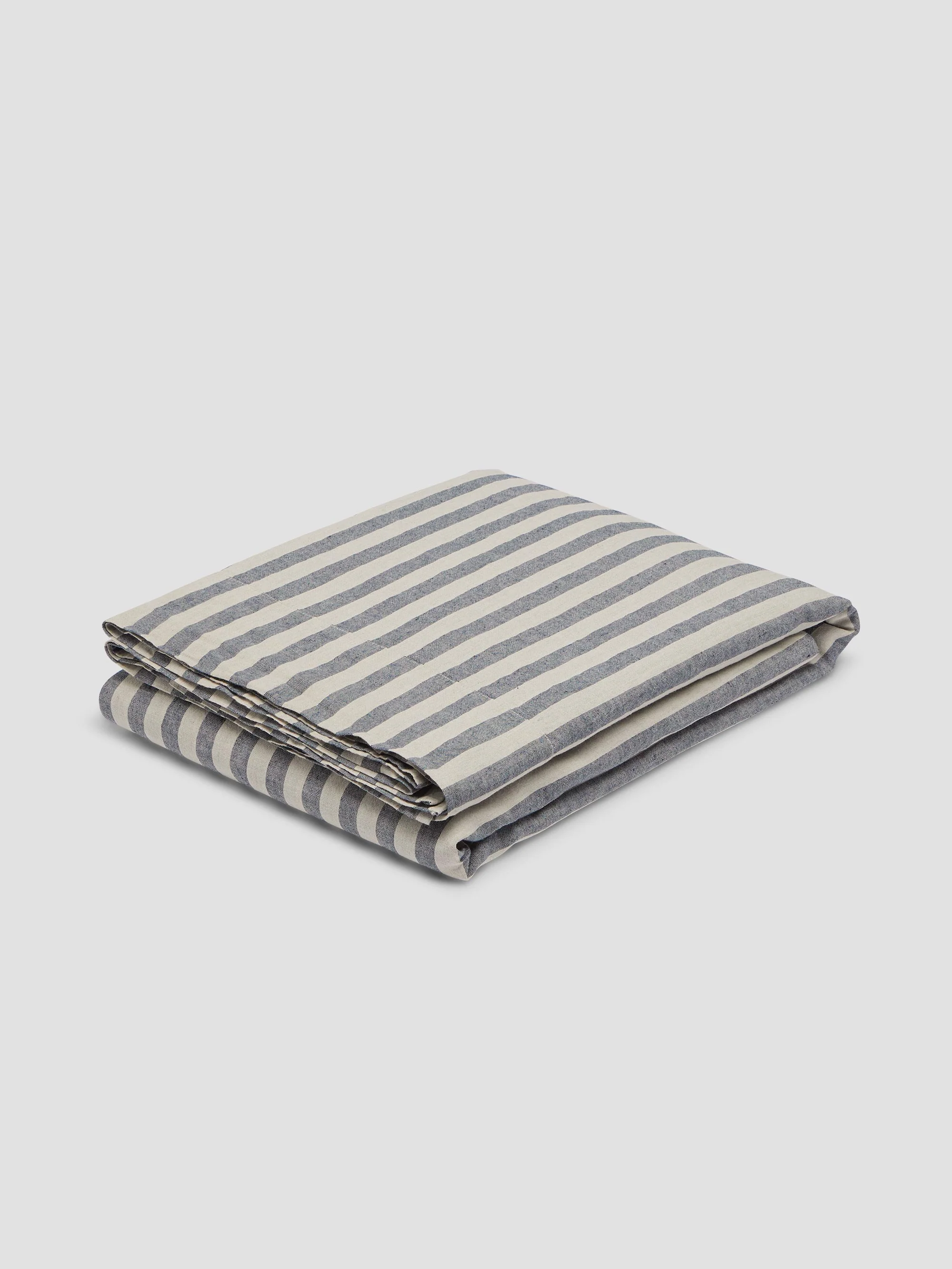 Safe Atlantic Pembroke Stripe Linen Blend Flat Sheet High-Quality