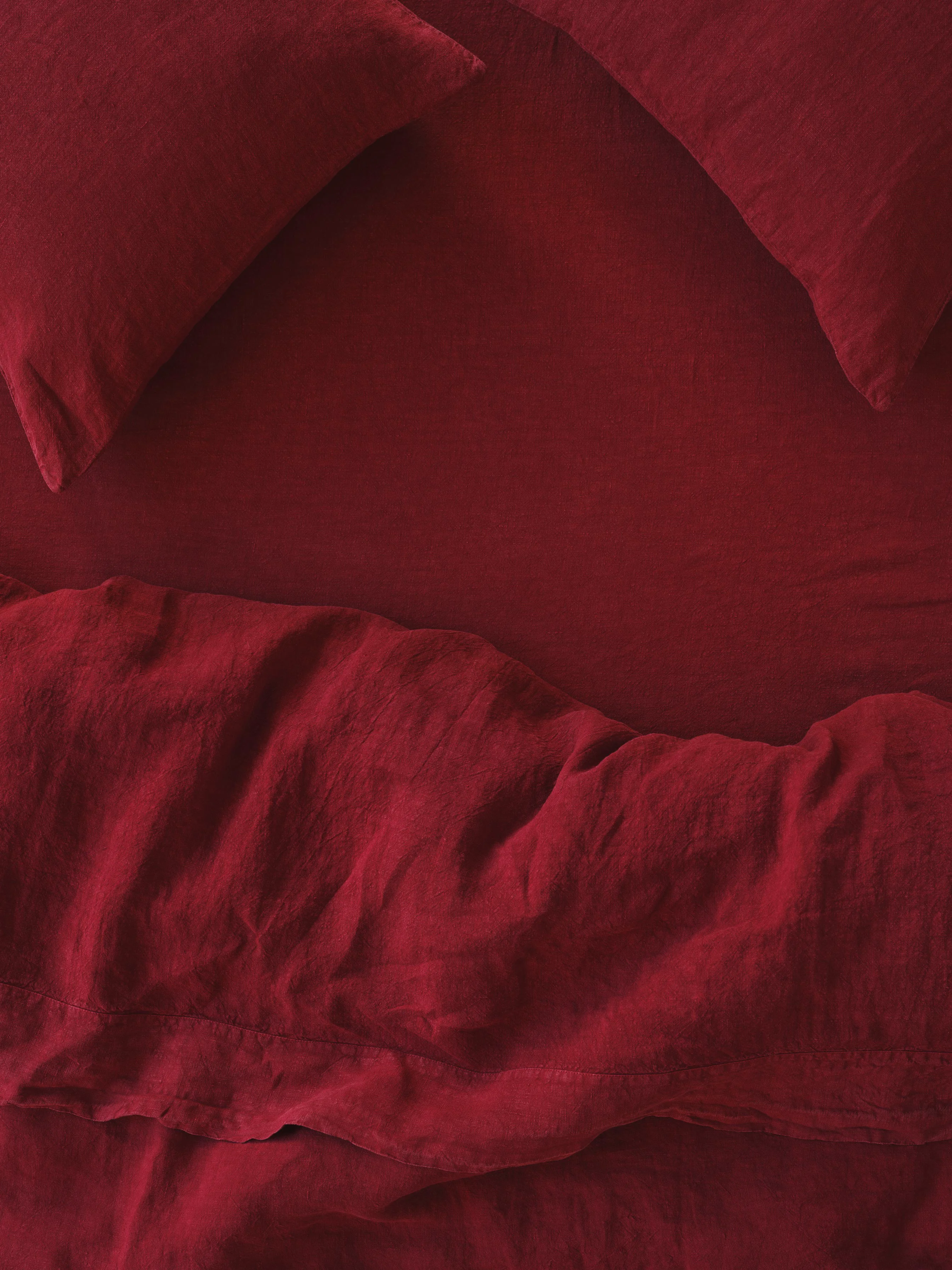 Powerful Rhubarb Linen Fitted Sheet Functional