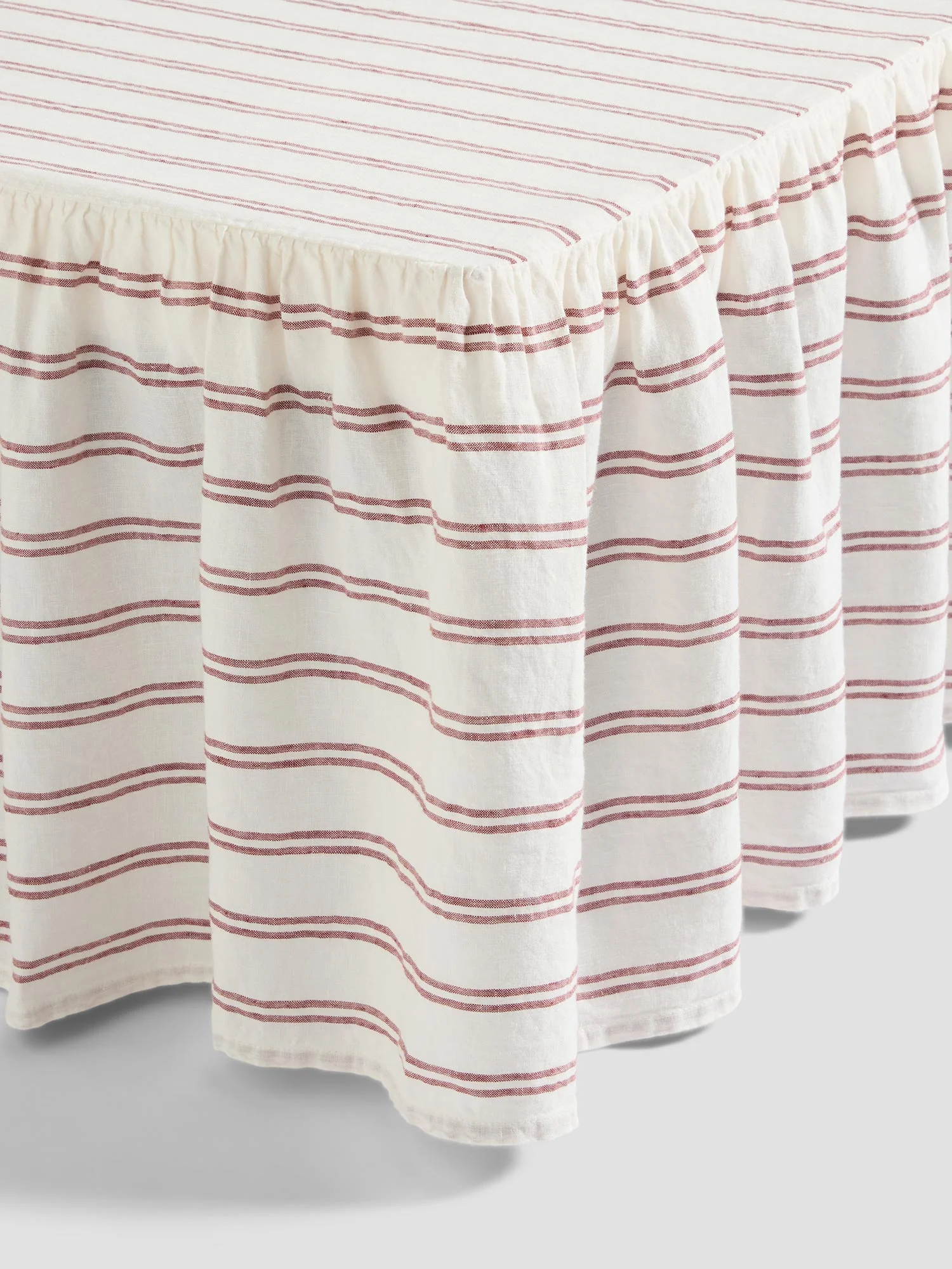 Stylish Rhubarb Kemptown Stripe Linen Blend Valance Flexible