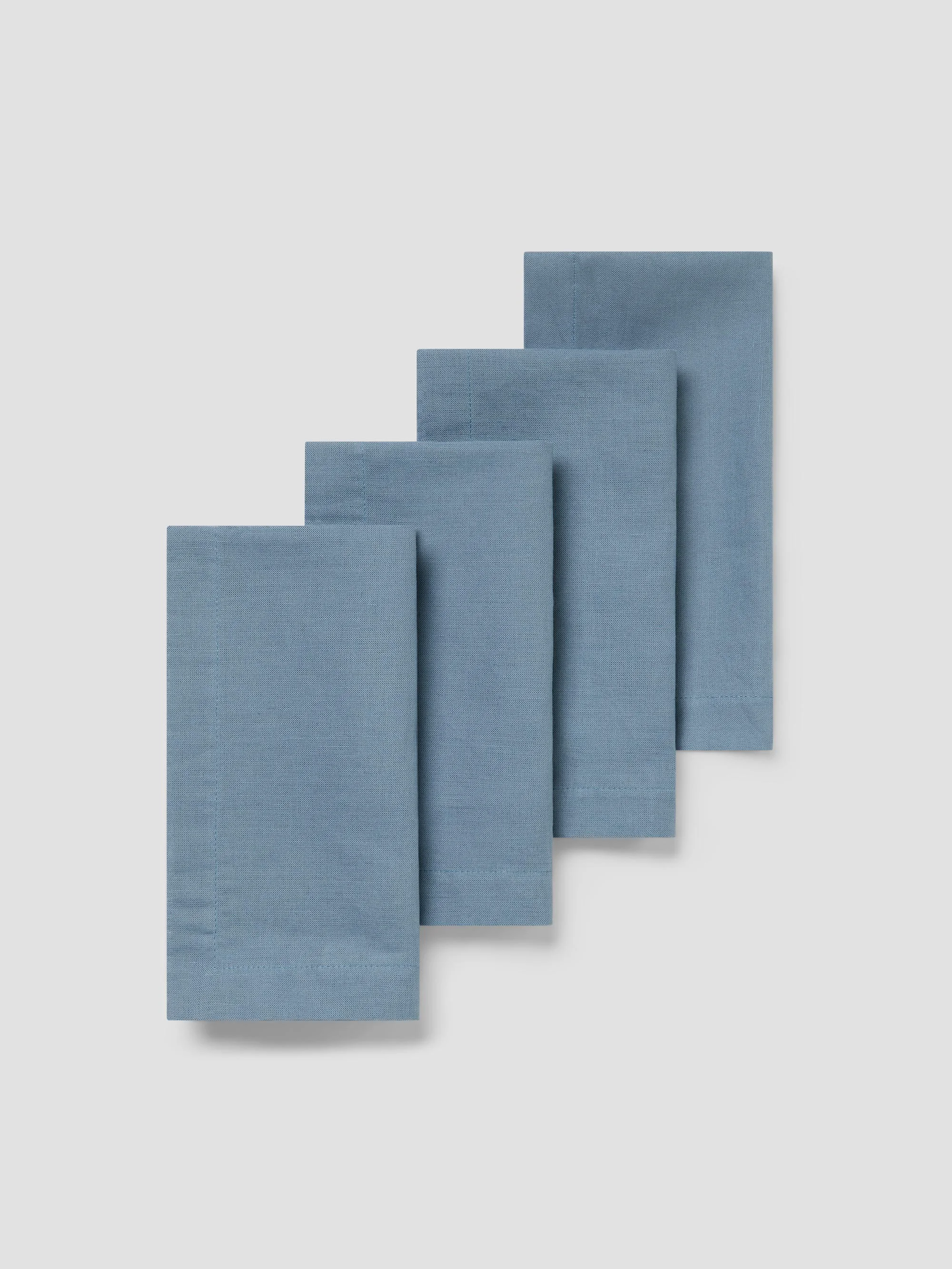 Powerful Dusk Blue Linen Blend Napkins Set of 4 User-Friendly
