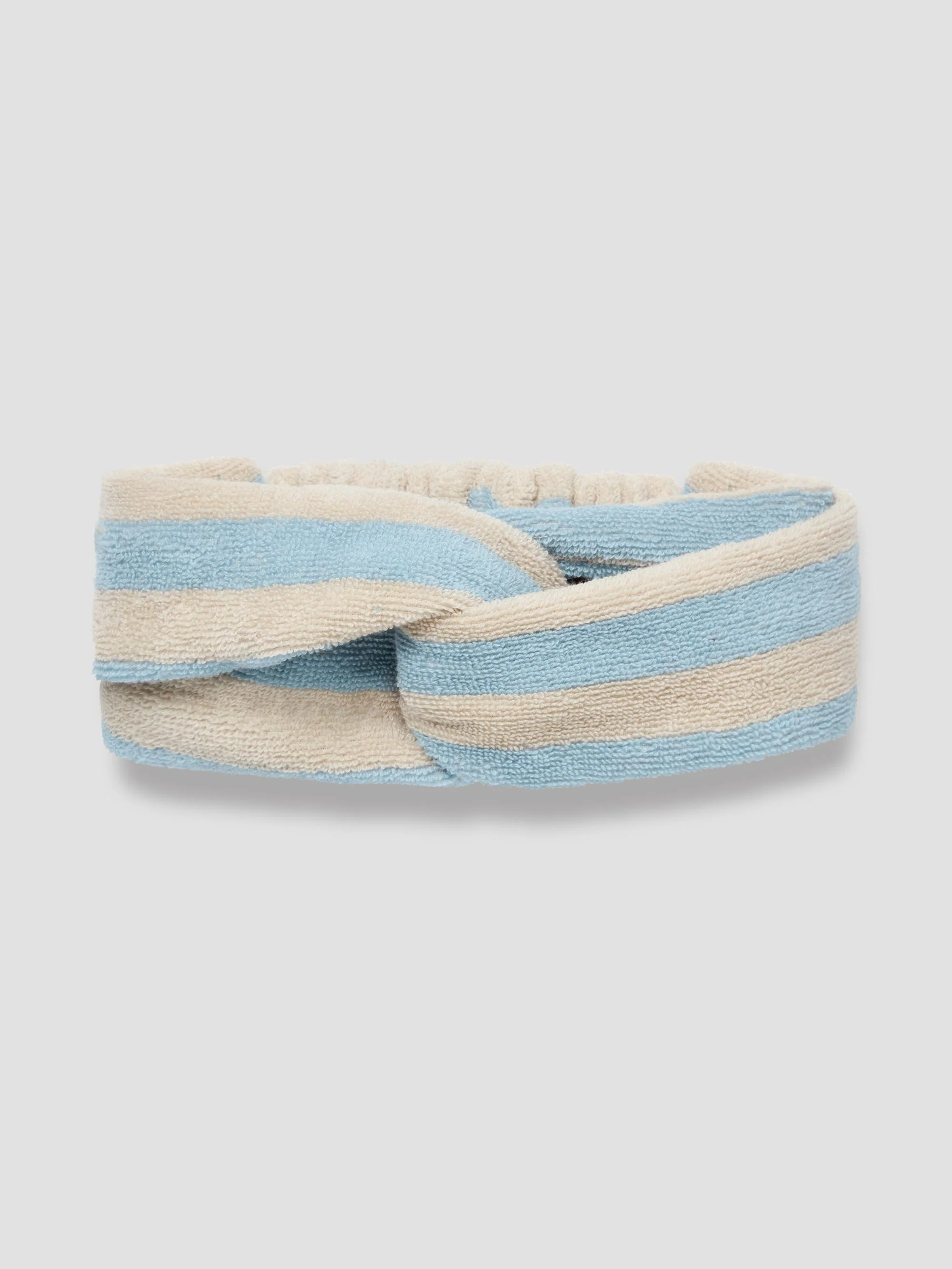 Organic Coastal Blue Pembroke Stripe Cotton Headband Quality