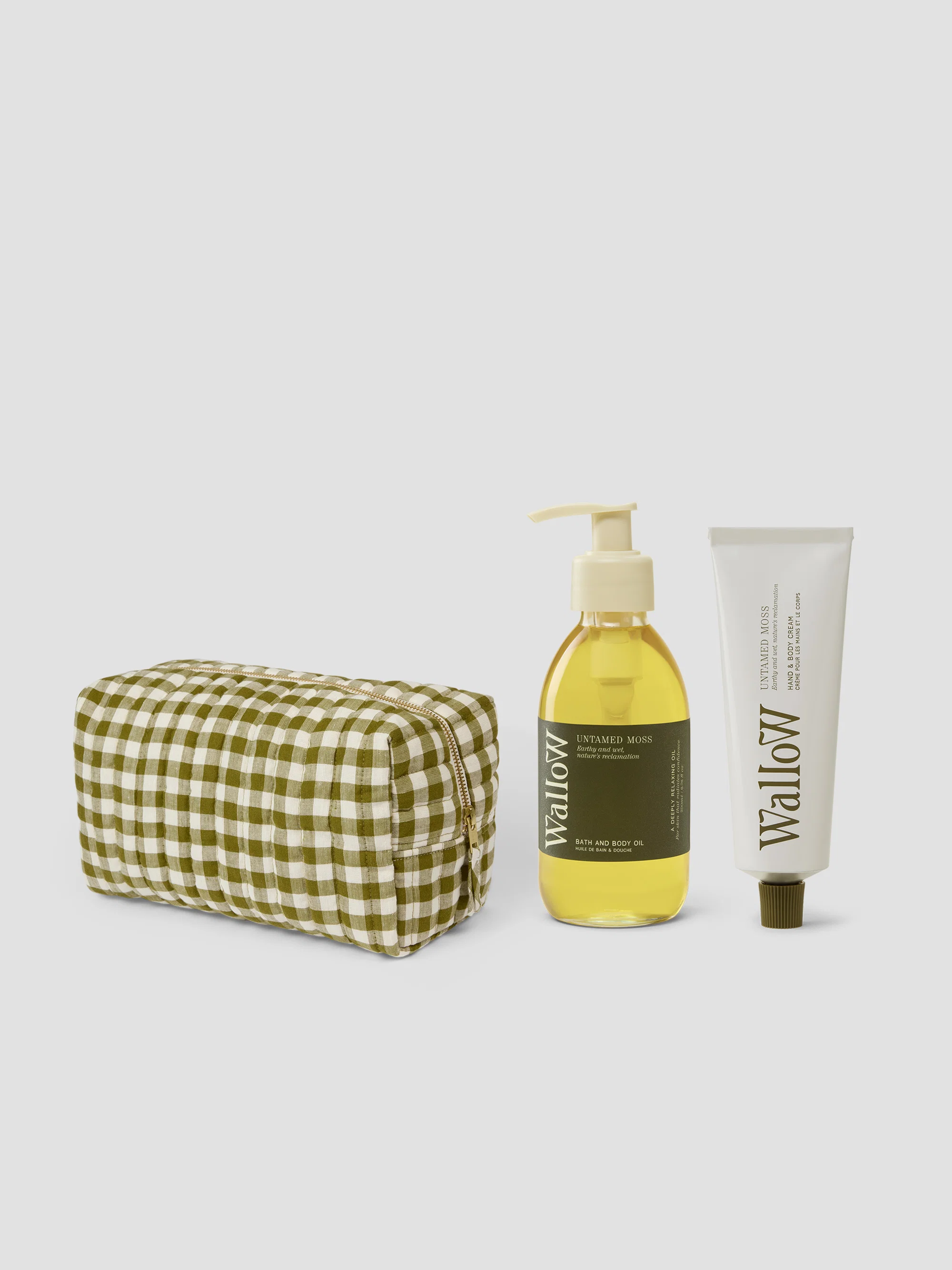 Top-Quality Botanical Green Washbag Wallow Goodies Minimalist