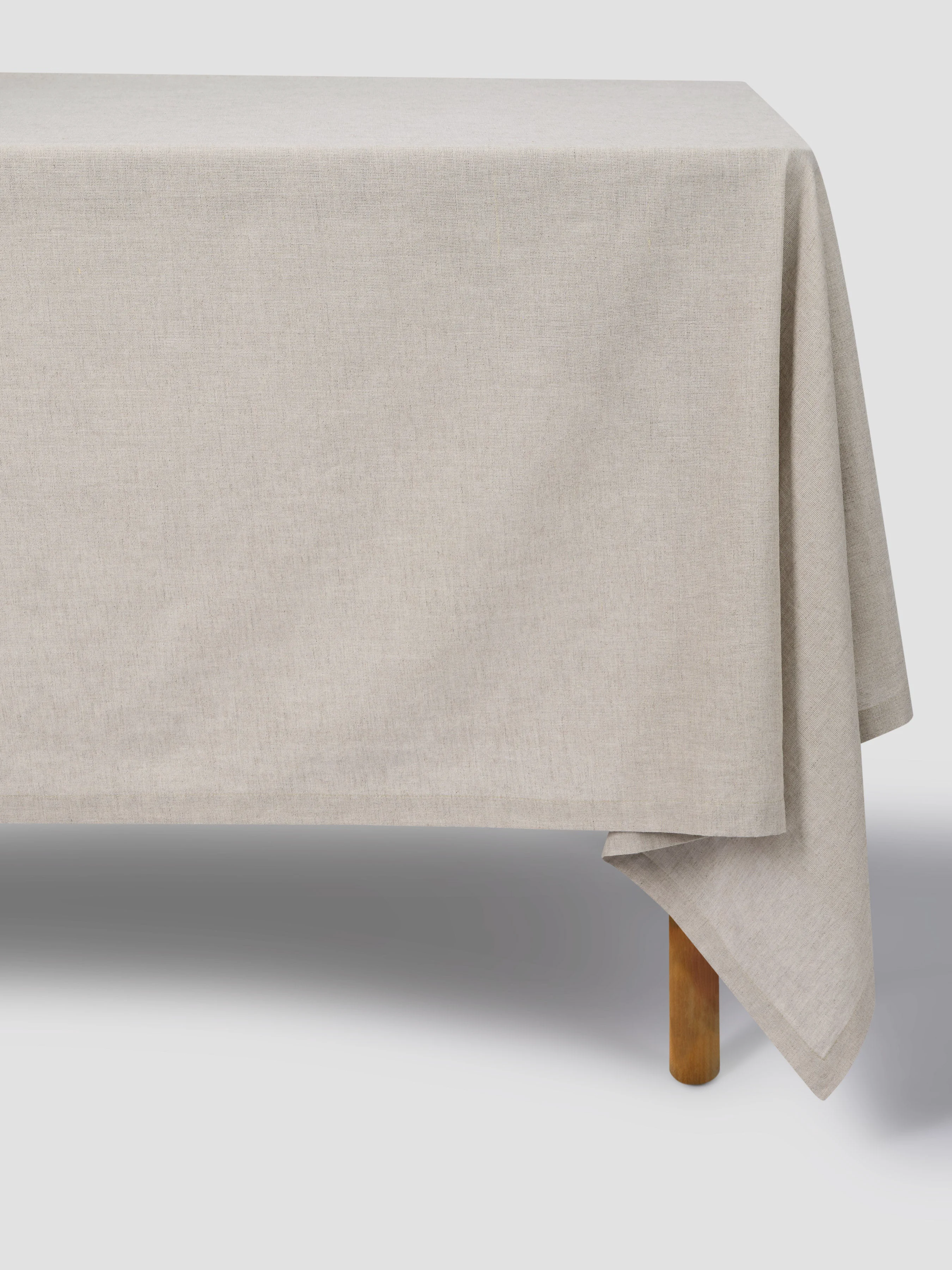 Fashionable Oatmeal Linen Blend Tablecloth Responsible