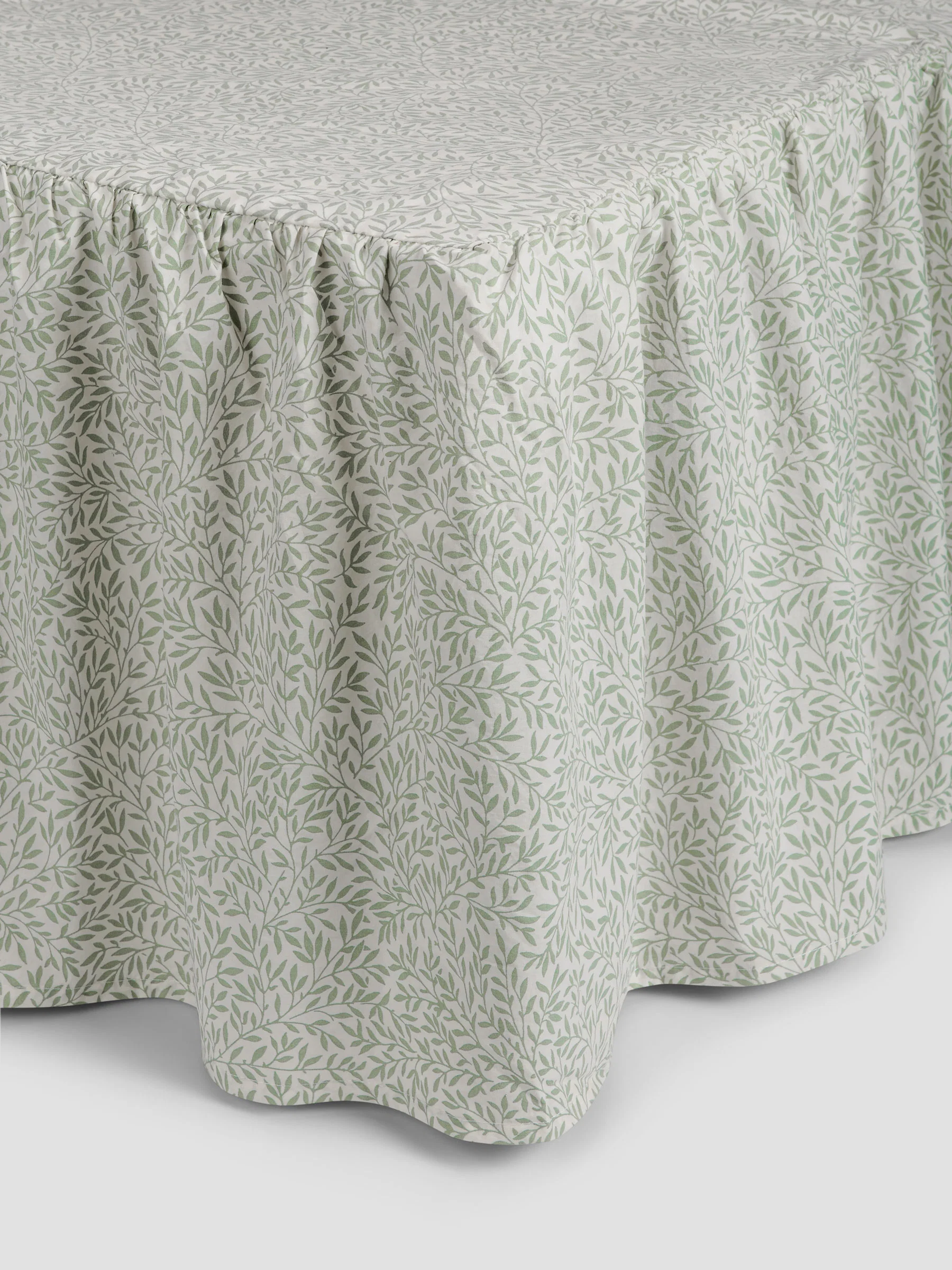 Responsible Mellow Green Standen Cotton Valance Natural